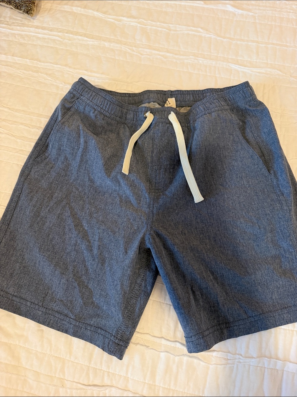 Casual Boys Fair Harbor Drawstring Shorts in Heathered Navy